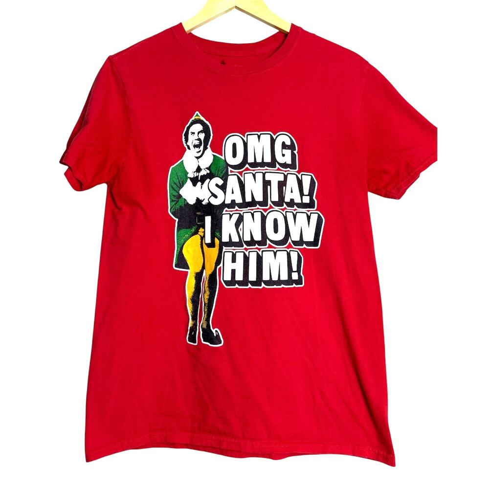 ELF Buddy Christmas XMAS Holiday Graphic Tee/T-Shirt, Size S